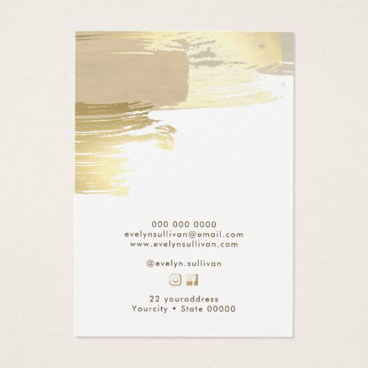 Gold Pinselstriche Halskette (Rückseite)