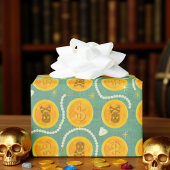Gold Pirate Coin Treasure Geschenkpapier