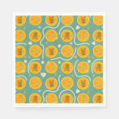 Gold Pirate Coins and Pearls Pattern Serviette (Vorderseite)