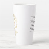 Gold Pisces Astrologie Zodiac-Zeichen | Monogramm Milchtasse (Vorderseite)