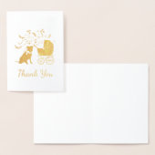 Gold Pit Bull Dog Babydusche Pitbull Folienkarte (Anzeige)