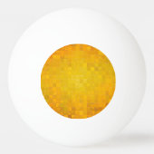 Gold Pixel Art | Drei Sterne Tischtennisball (Vorderseite)