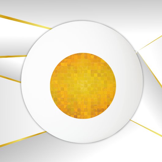 Gold Pixel Art | Drei Sterne Tischtennisball