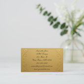 Gold Plaque QR Code Business Card Visitenkarte (Stehend Vorderseite)