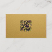 Gold Plaque QR Code Business Card Visitenkarte (Rückseite)