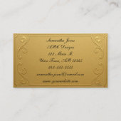 Gold Plaque QR Code Business Card Visitenkarte (Vorderseite)