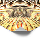 Gold plätschert Mandala 2 Poster (Ecke)
