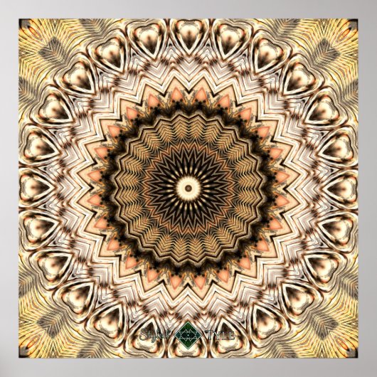Gold plätschert Mandala 2 Poster (Vorne)