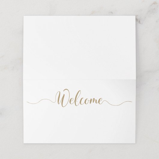 Gold Platzkarten Hochzeitskarten (Außenseite Aufgefaltet)