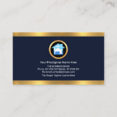 Gold Plumber Icons Border Plumbing Contractor Visitenkarte (Rückseite)