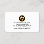 Gold Plumbing Icons on Waterdrop Layer Visitenkarte (Rückseite)