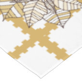 Gold Poinsettia Das Weihnachtsfest Tischdecke (Schrägansicht)