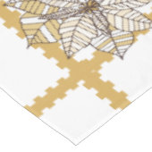 Gold Poinsettia Die schönste Time Tabletecloth Tischdecke (Schrägansicht)