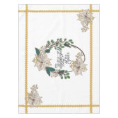 Gold Poinsettia Die schönste Time Tabletecloth Tischdecke (Vorderseite)