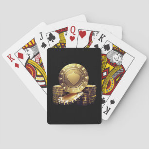 Gold Poker Chips Karten spielen Spielkarten