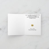 Gold Police Shield Kontur Weihnachtskarte Karte (Innenseite)