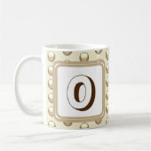 Gold Polka Dot Bold Monogram Kaffeetasse (Links)