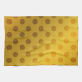 Gold Polka Dot Design Table & Geschirrtuch (Horizontal)