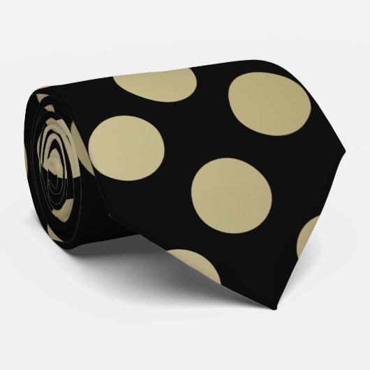Gold Polka Dot doppelseitig Krawatte (Gerollt)