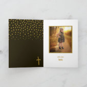 Gold Polka Dot, Erste Kommune Danke Karte (Innenseite)