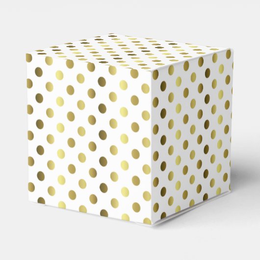 Gold Polka Dot Gastgeschenk Hochzeit Geschenkboxen Geschenkschachtel (Rückseite)