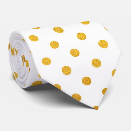 Gold Polka Dot Krawatte (Gerollt)
