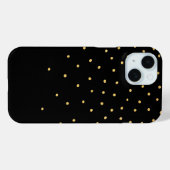 Gold Polka Dot Muster Tiny Hand Drawing Fading Case-Mate iPhone Hülle (Rückseite (Horizontal))