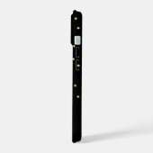 Gold Polka Dot Muster Tiny Hand Drawing Fading iPhone 15 Hülle (Linke Seite)