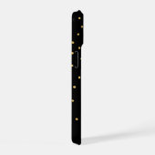 Gold Polka Dot Muster Tiny Hand Drawing Fading iPhone 15 Hülle (Rechte Seite)