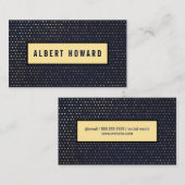 Gold Polka Dot Muster Visitenkarte (Vorne/Hinten)