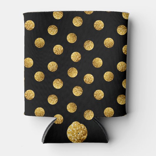 Gold Polka Dot: Nahtlos funkeln. Dosenkühler (Vorderseite)
