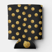 Gold Polka Dot: Nahtlos funkeln. Dosenkühler (Rückseite)