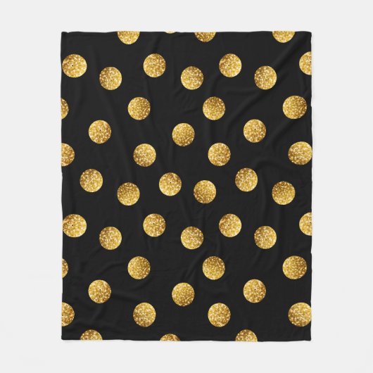 Gold Polka Dot: Nahtlos funkeln. Fleecedecke (Vorderseite)