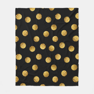 Gold Polka Dot: Nahtlos funkeln. Fleecedecke