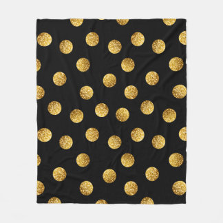 Gold Polka Dot: Nahtlos funkeln. Fleecedecke