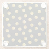 Gold Polka Dot: Nahtlos funkeln. Glasuntersetzer (Rückseite)