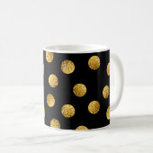 Gold Polka Dot: Nahtlos funkeln. Kaffeetasse (VorderseiteRechts)