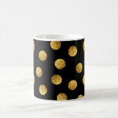 Gold Polka Dot: Nahtlos funkeln. Kaffeetasse (Mittel)