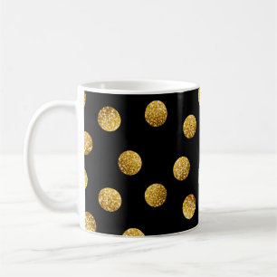 Gold Polka Dot: Nahtlos funkeln. Kaffeetasse