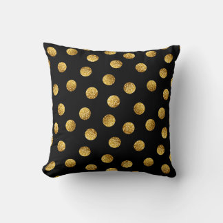 Gold Polka Dot: Nahtlos funkeln. Kissen