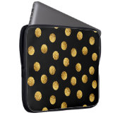 Gold Polka Dot: Nahtlos funkeln. Laptopschutzhülle (Vorne Rechts)
