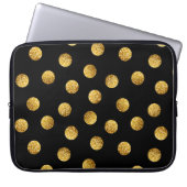 Gold Polka Dot: Nahtlos funkeln. Laptopschutzhülle (Vorderseite)