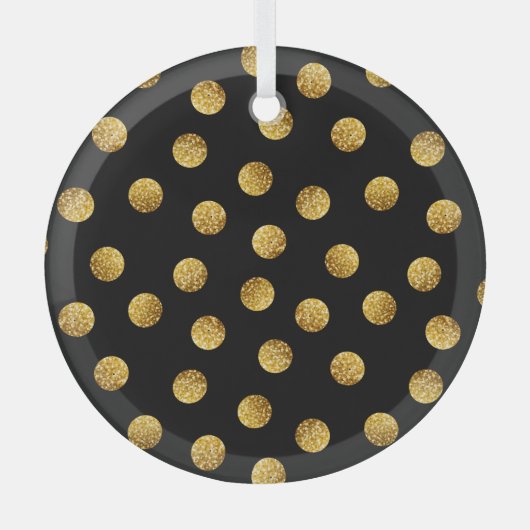 Gold Polka Dot: Nahtlos funkeln. Ornament Aus Glas (Vorderseite)