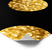 Gold Polka Dot: Nahtlos funkeln. Poster (Ecke)