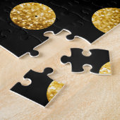 Gold Polka Dot: Nahtlos funkeln. Puzzle (Seite)