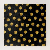 Gold Polka Dot: Nahtlos funkeln. Puzzle (Horizontal)