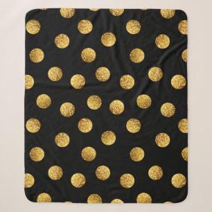 Gold Polka Dot: Nahtlos funkeln. Sherpadecke