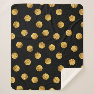 Gold Polka Dot: Nahtlos funkeln. Sherpadecke