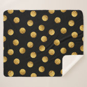 Gold Polka Dot: Nahtlos funkeln. Sherpadecke (Vorderseite (Horizontal))
