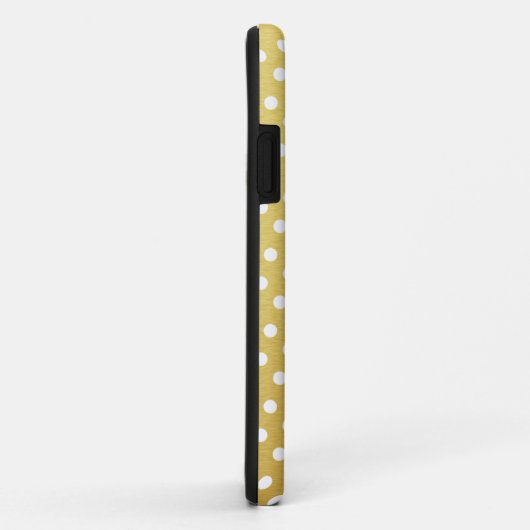 Gold Polka Dot Pattern iPhone Case (Hinten/Rechts)